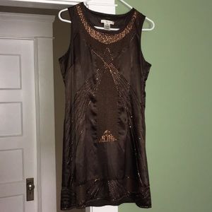 Vertigo Paris brown sequence dress